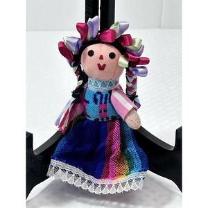 Handmade Mexican Rag‎ Doll - Lele Doll - Maria Doll - Cloth Doll 6”